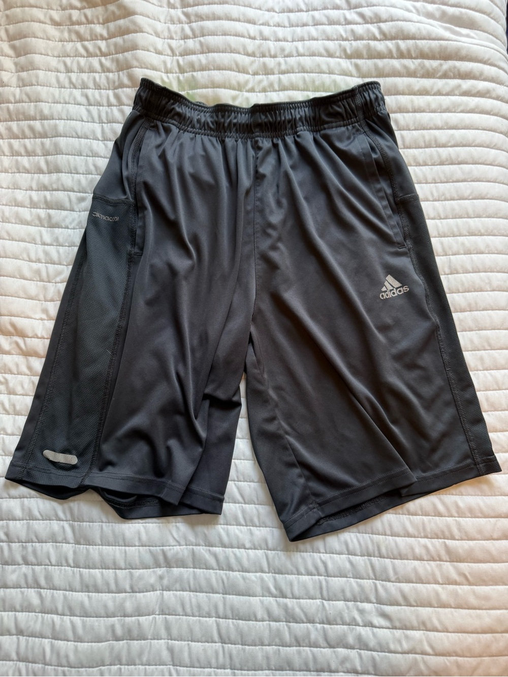 adidas Black Athletic Training Shorts with Mesh Panels